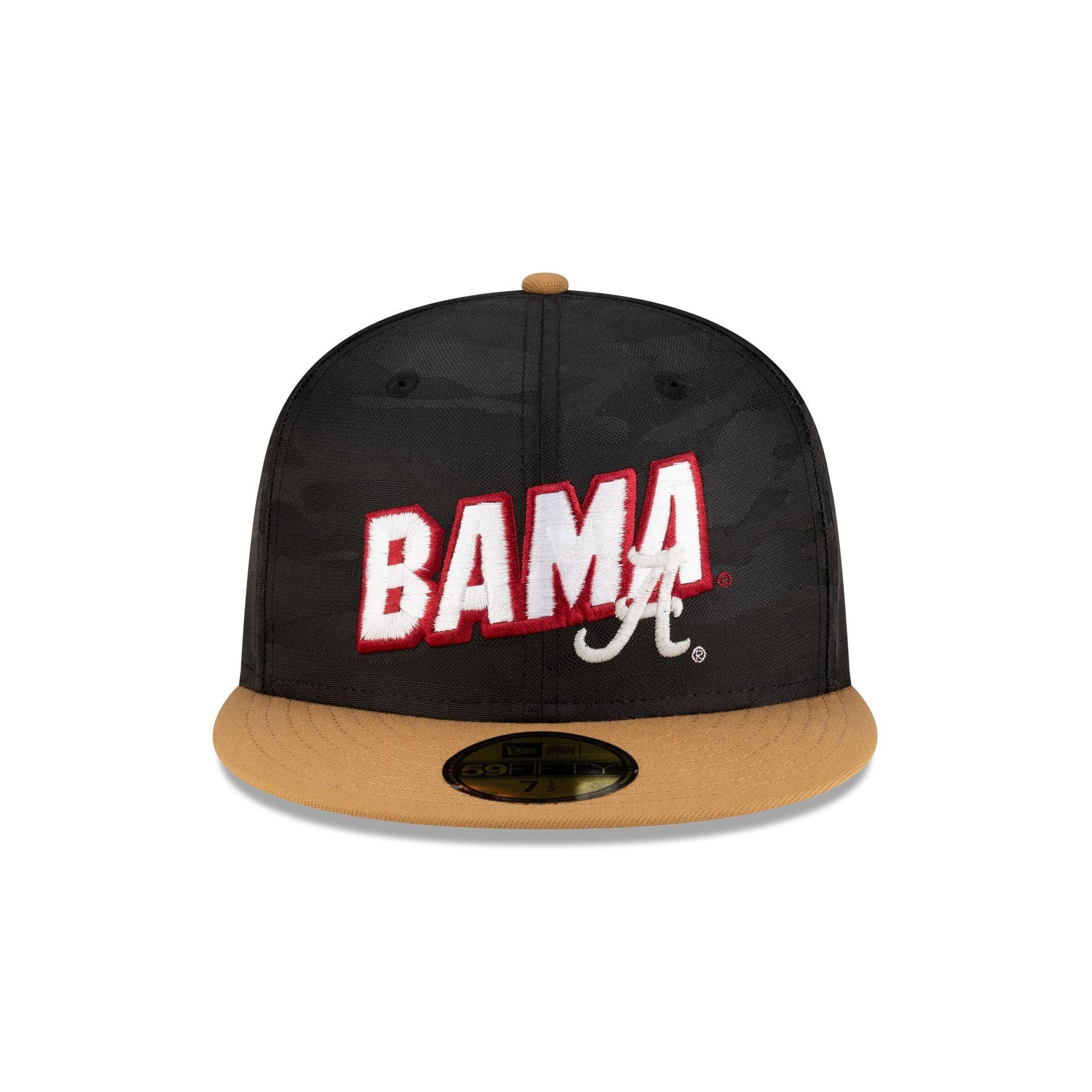 Alabama Crimson Tide Black Tonal Wheat 59FIFTY Fitted Hat Male Product Image