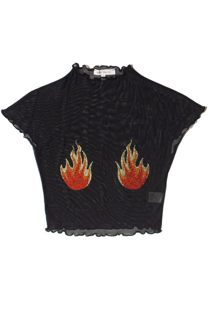 Crystal Flames Mesh Tee Product Image