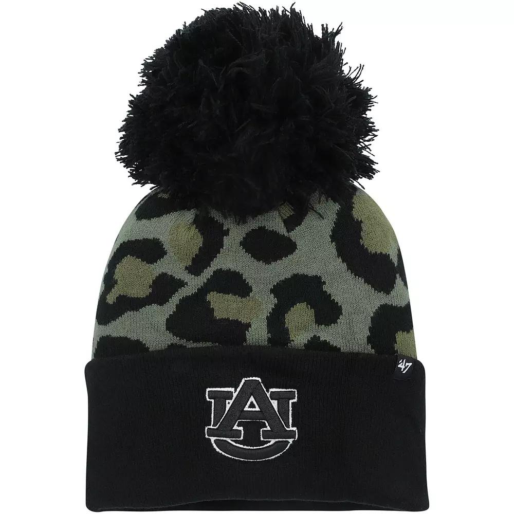 Women's '47 Hunter Green Auburn Tigers Bagheera Cuffed Knit Hat with Pom Product Image