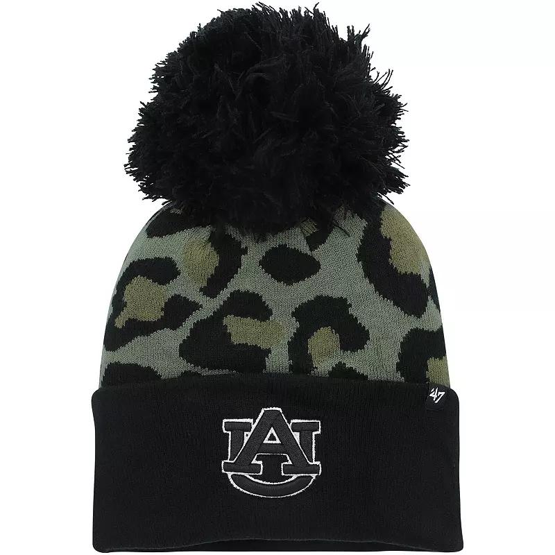 Women's '47 Hunter Green Auburn Tigers Bagheera Cuffed Knit Hat with Pom Product Image
