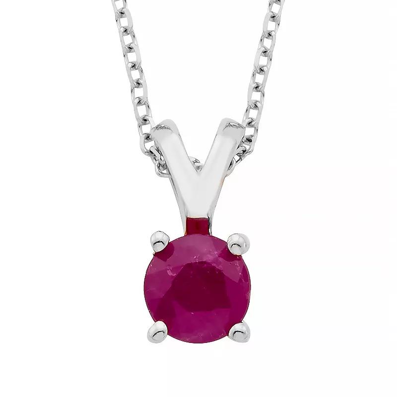 The Regal Collection 14k Gold Ruby Pendant, Women's,  Product Image