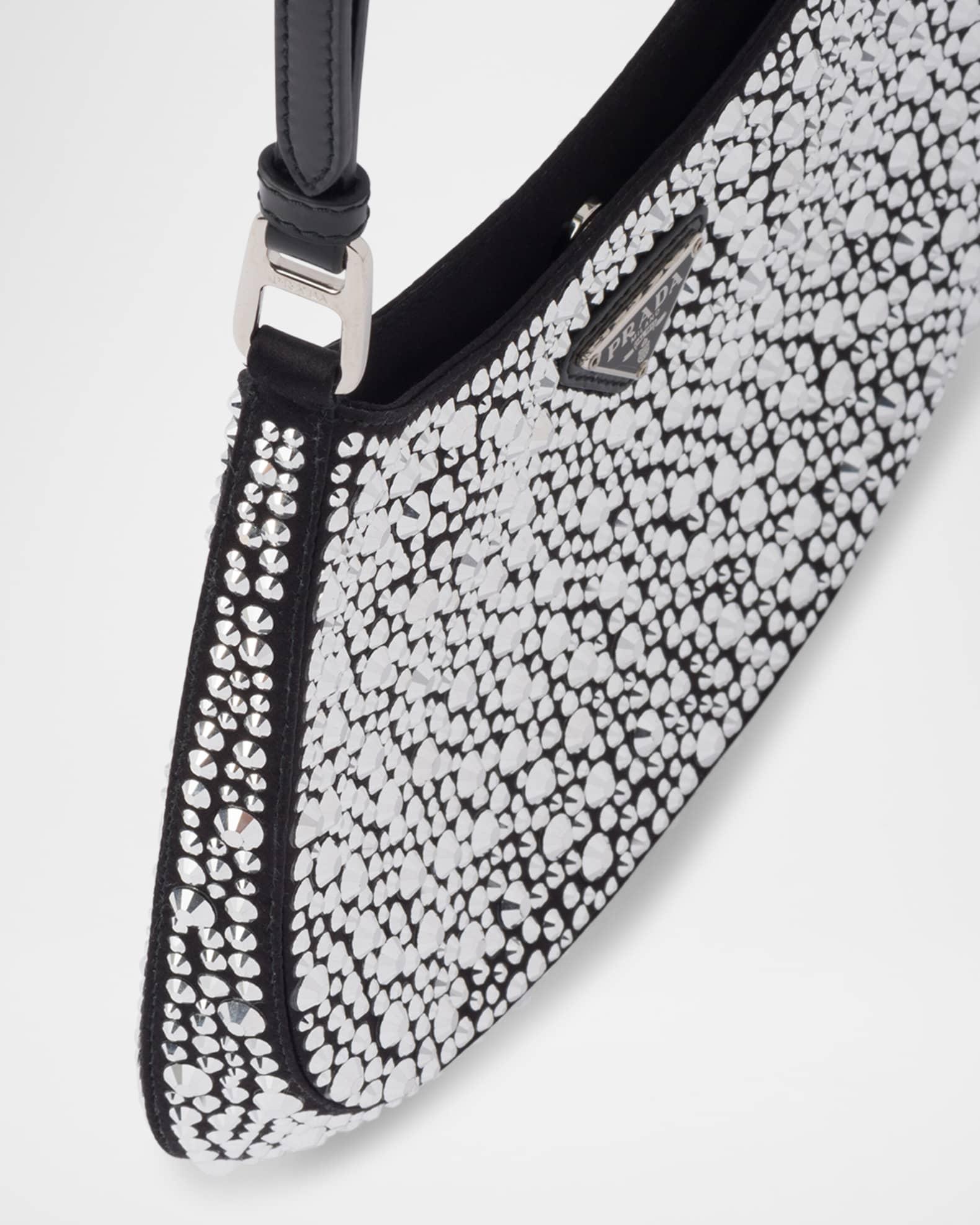 Cleo Satin Shoulder Bag with Crystals Product Image