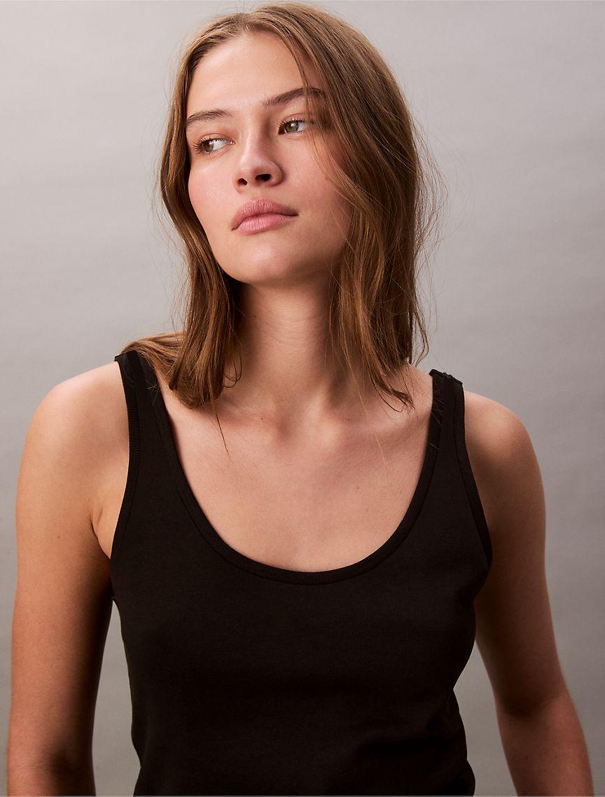 Liquid Cotton Scoop Tank Top Product Image