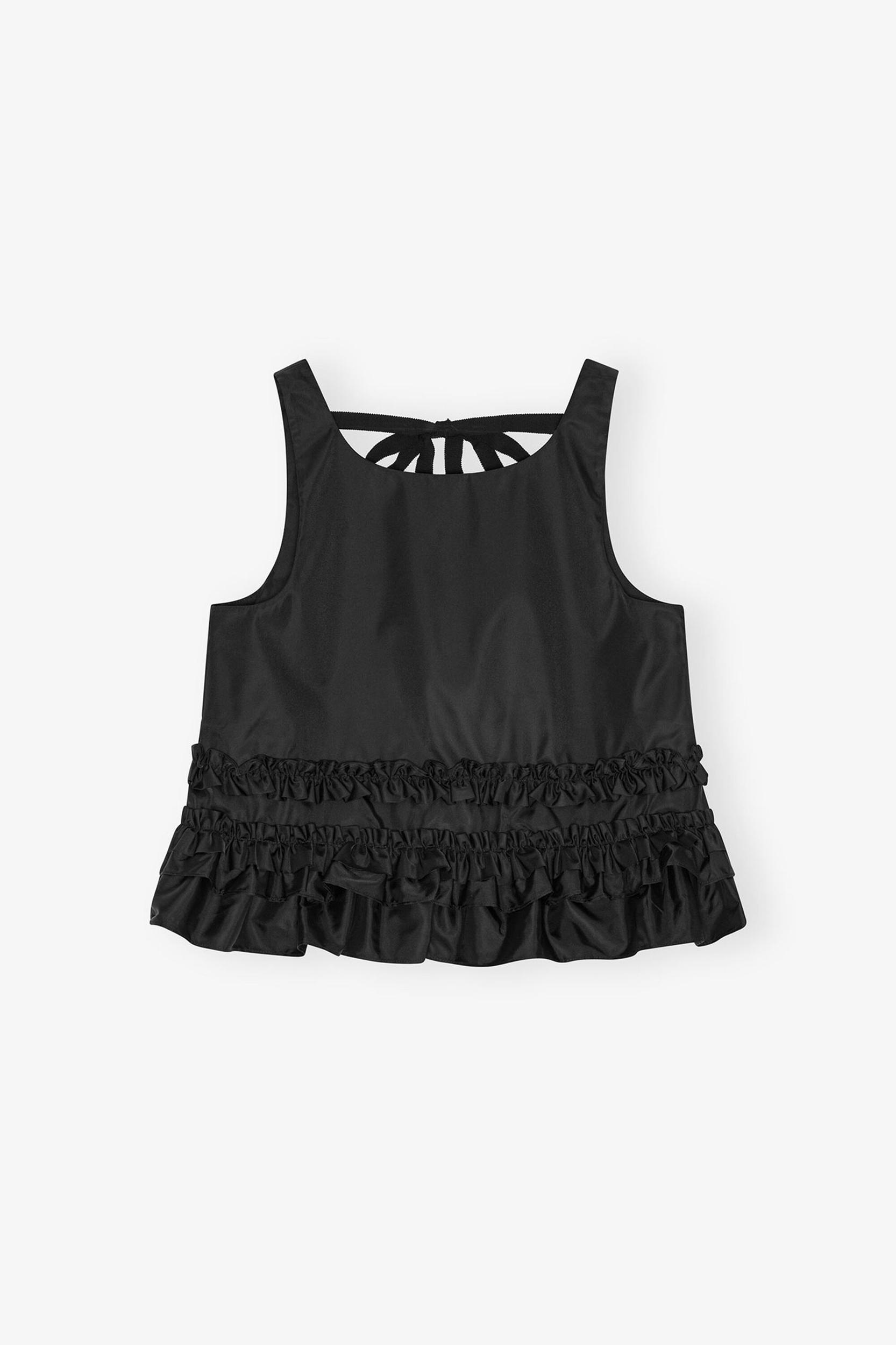 Black Duchesse Nylon Frill Top Product Image