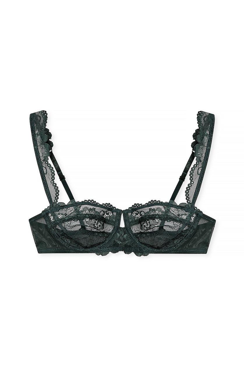 Wide Strap Lace Balconette Bra Product Image