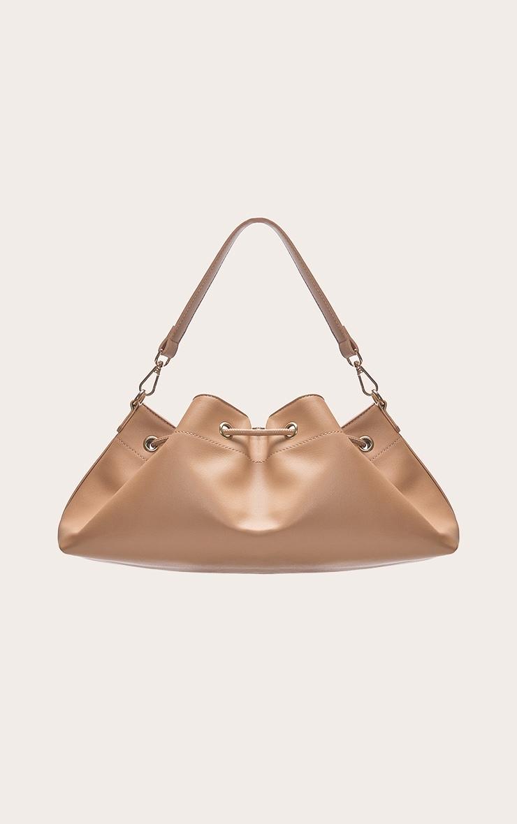 Tan Soft PU Drawstring Shoulder Bag Product Image