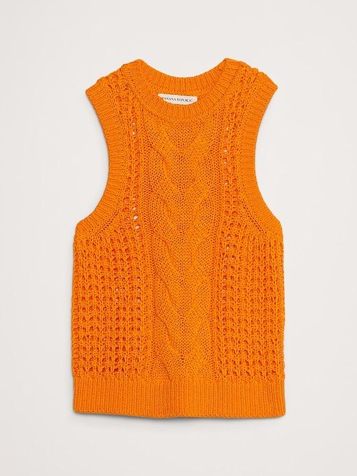 Cotton Cable-Knit Tank Product Image