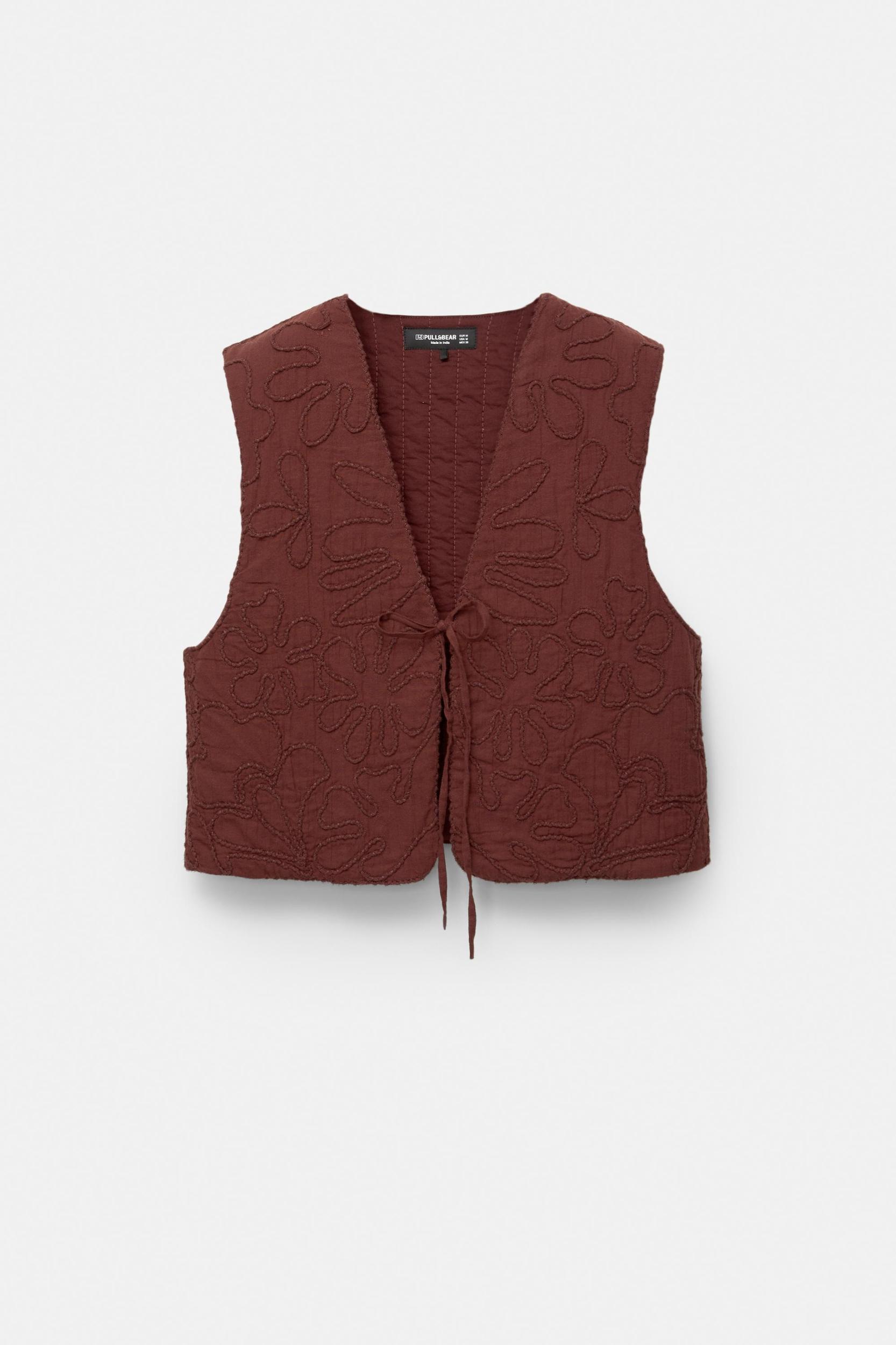 Floral puffer vest Product Image