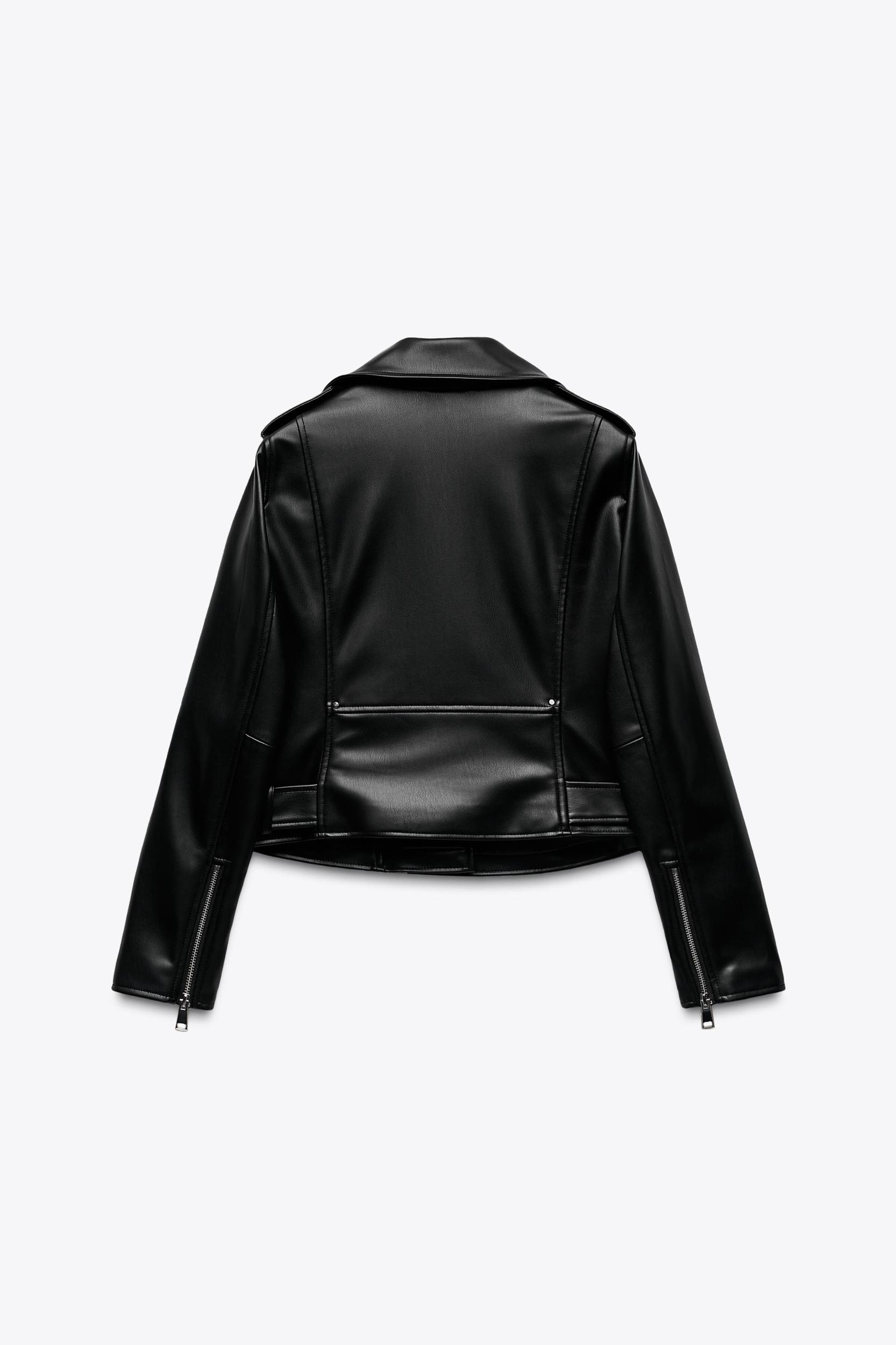 FAUX LEATHER BIKER JACKET Product Image