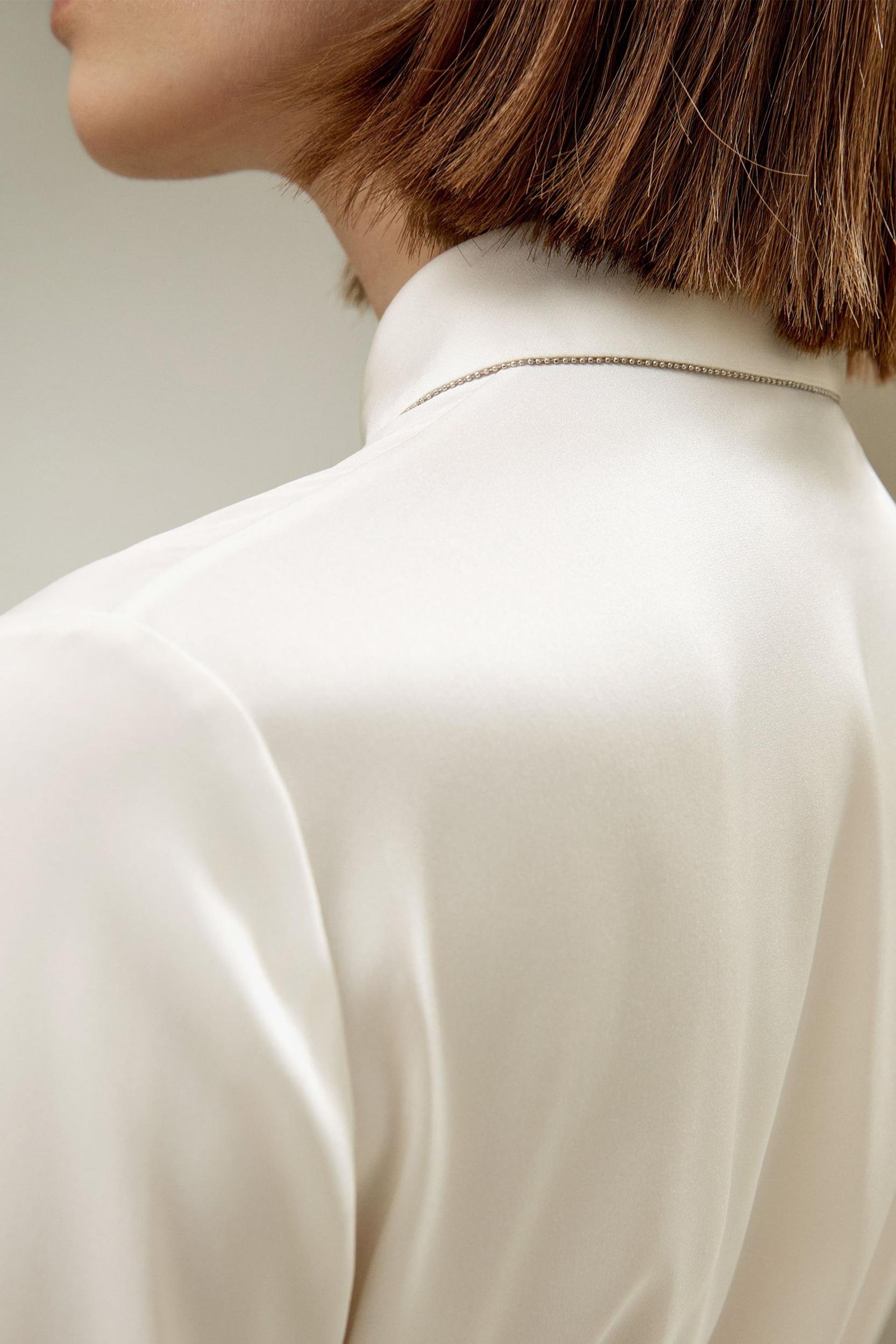 LILYSILK Silk Button Down Shirt - for Women - Pearl White Mulberry Silk - Comfortable Elegant Style Top S Product Image