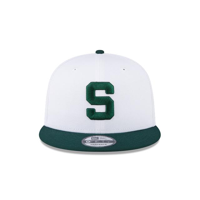 Michigan State Spartans White 9FIFTY Snapback Hat Male Product Image