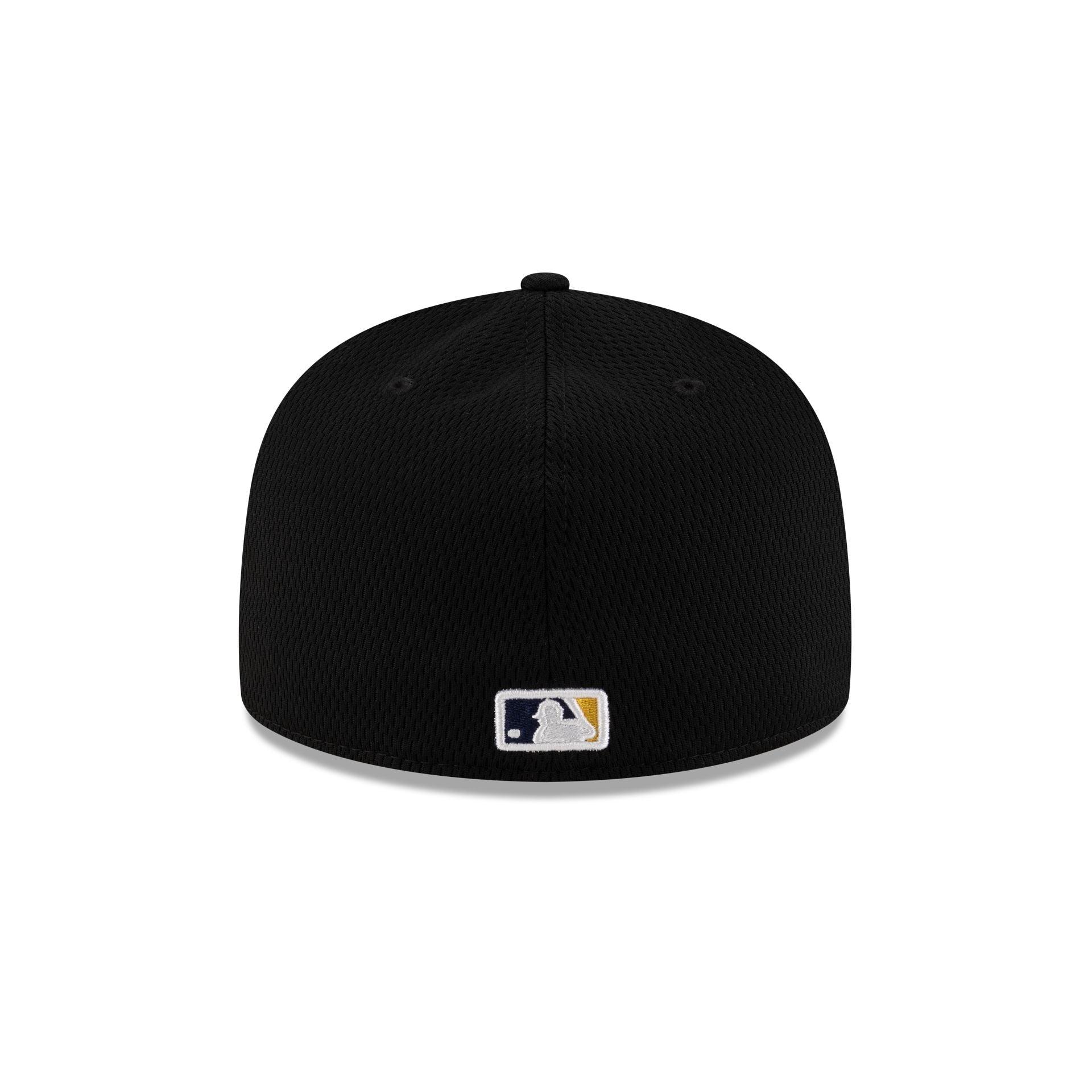 Milwaukee Brewers 2025 Clubhouse Alt Black 59FIFTY Fitted Hat Male Product Image