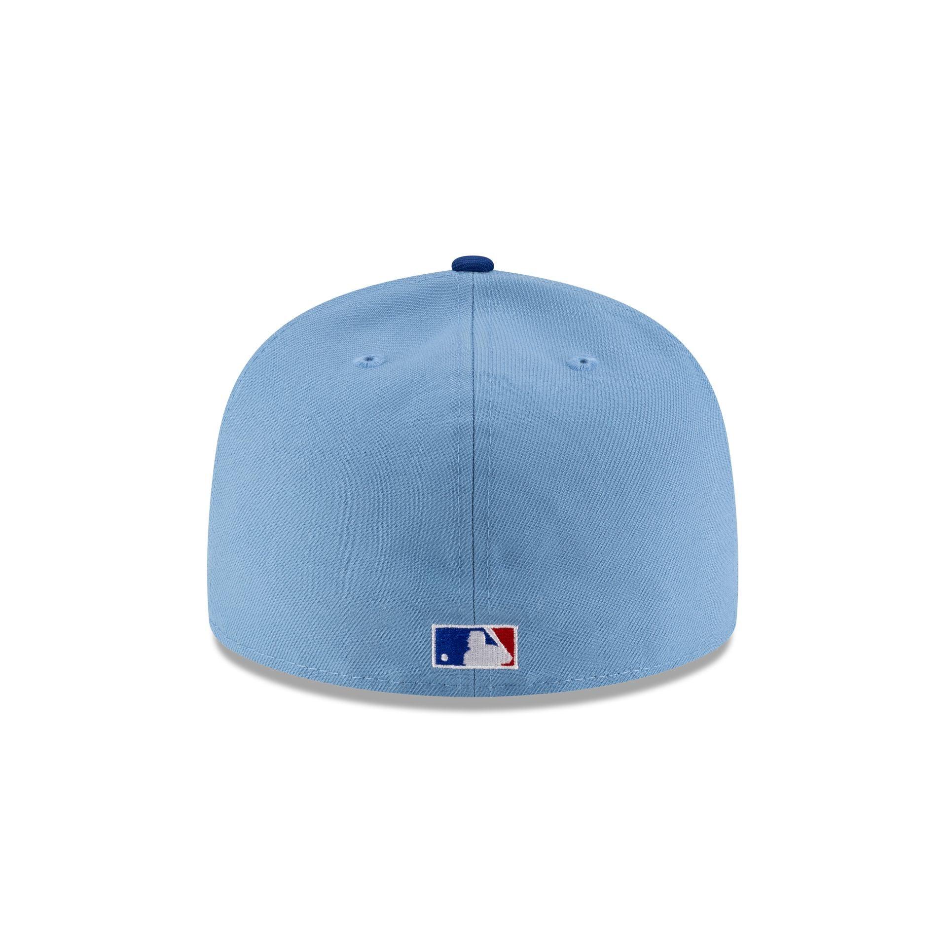 Just Caps Sky Blue Montreal Expos 59FIFTY A-Frame Fitted Hat Male Product Image