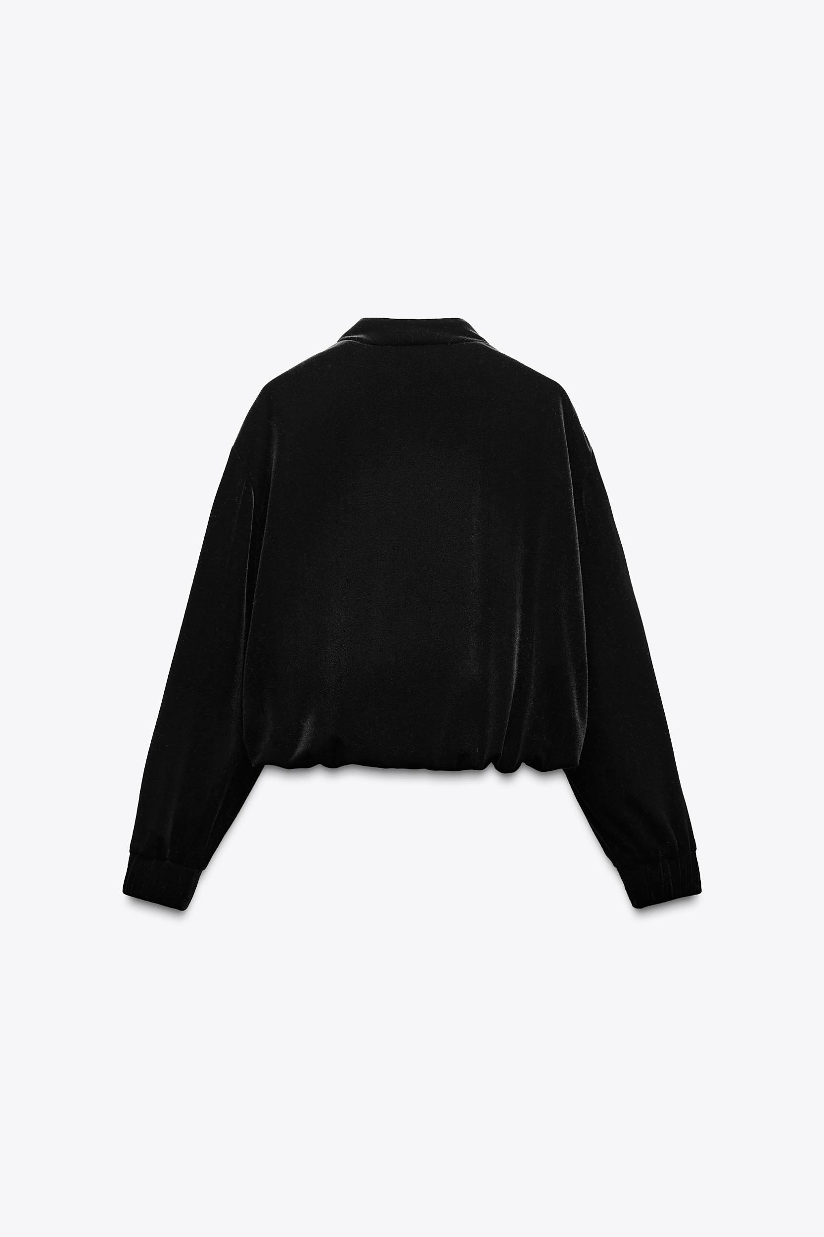 VELVET BOMBER JACKET Product Image