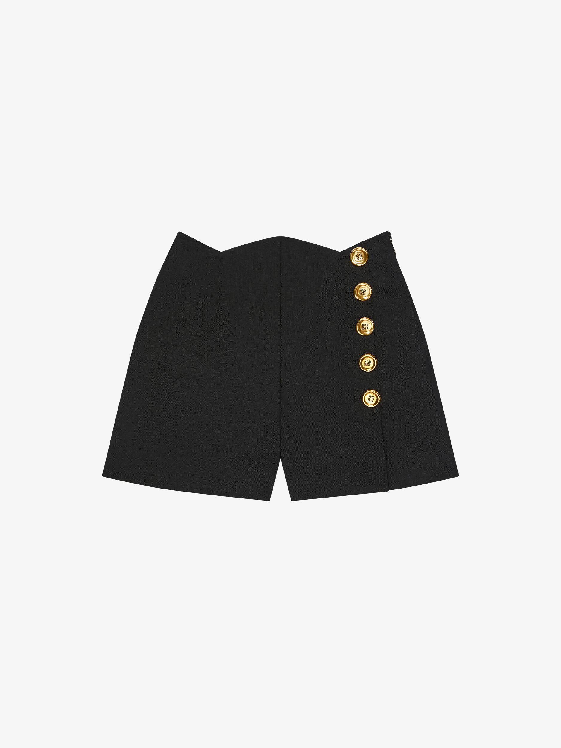 Shorts in wool and mohair with buttons Product Image