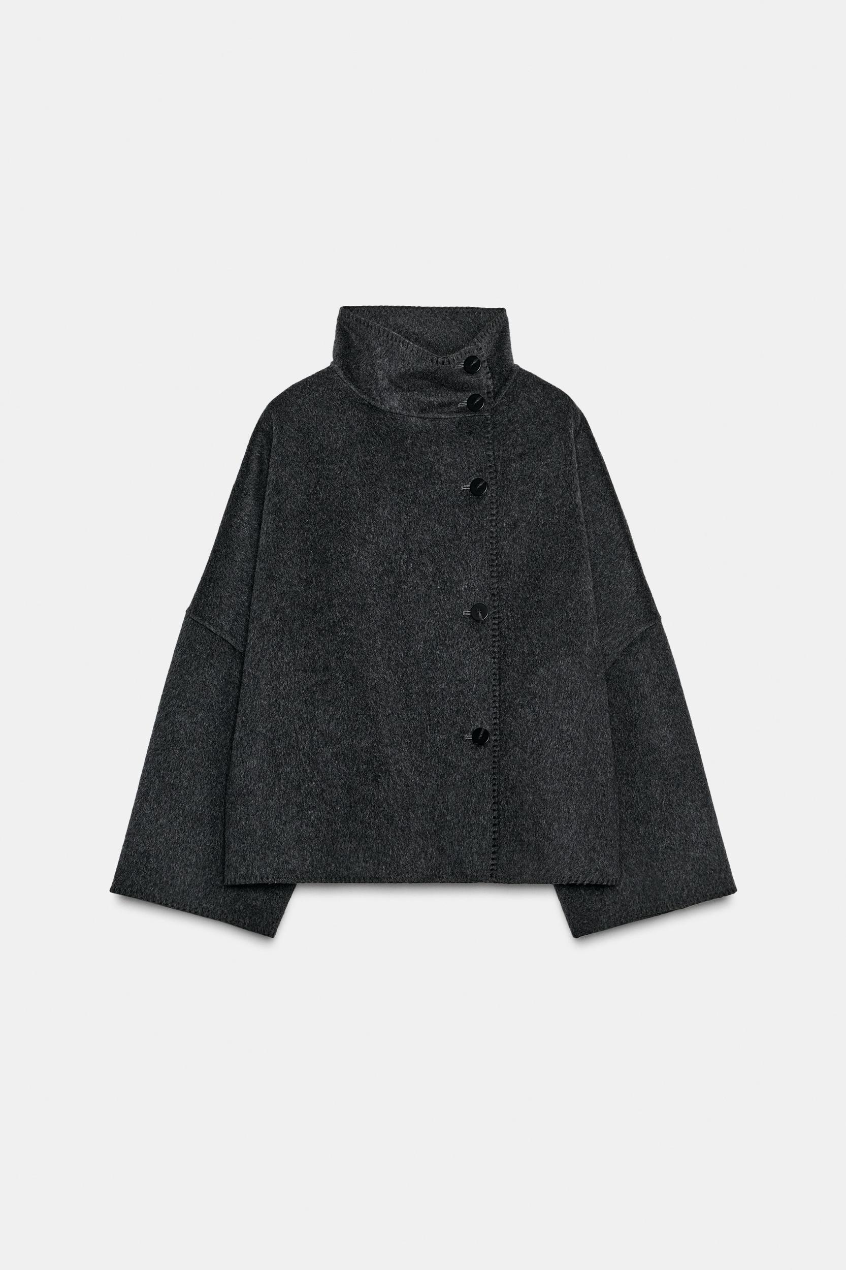 WOOL BLEND SHORT COAT ZW COLLECTION Product Image