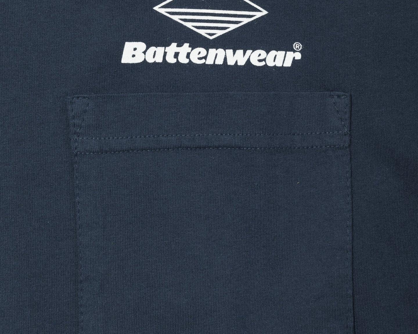 Team L/S Pocket Tee / White x Red Product Image