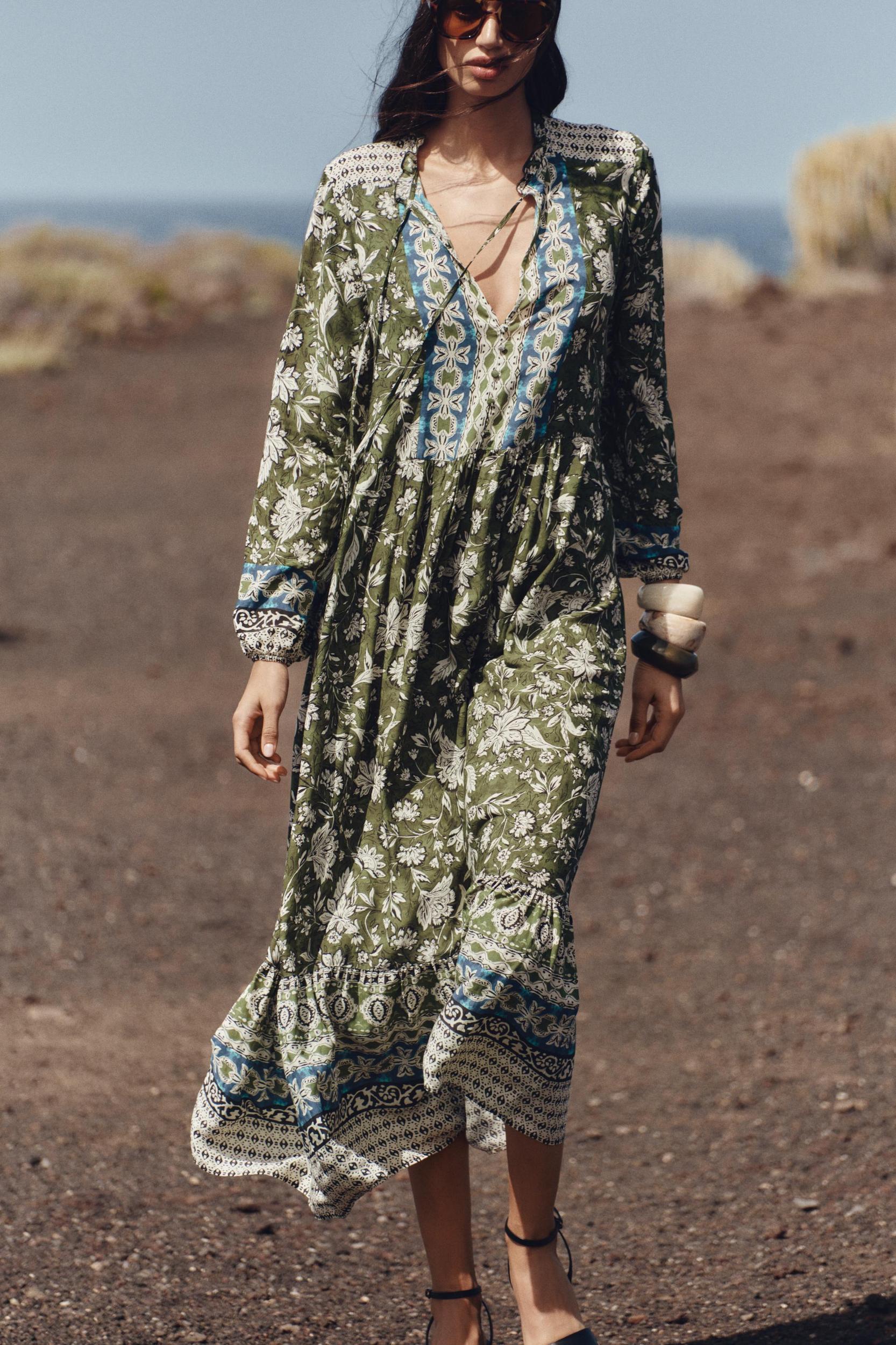 PRINTED MIDI DRESS Product Image