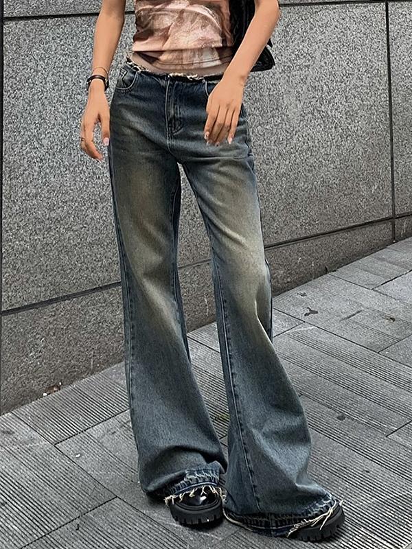 Vintage Burr Low Waist Flare Jeans Product Image