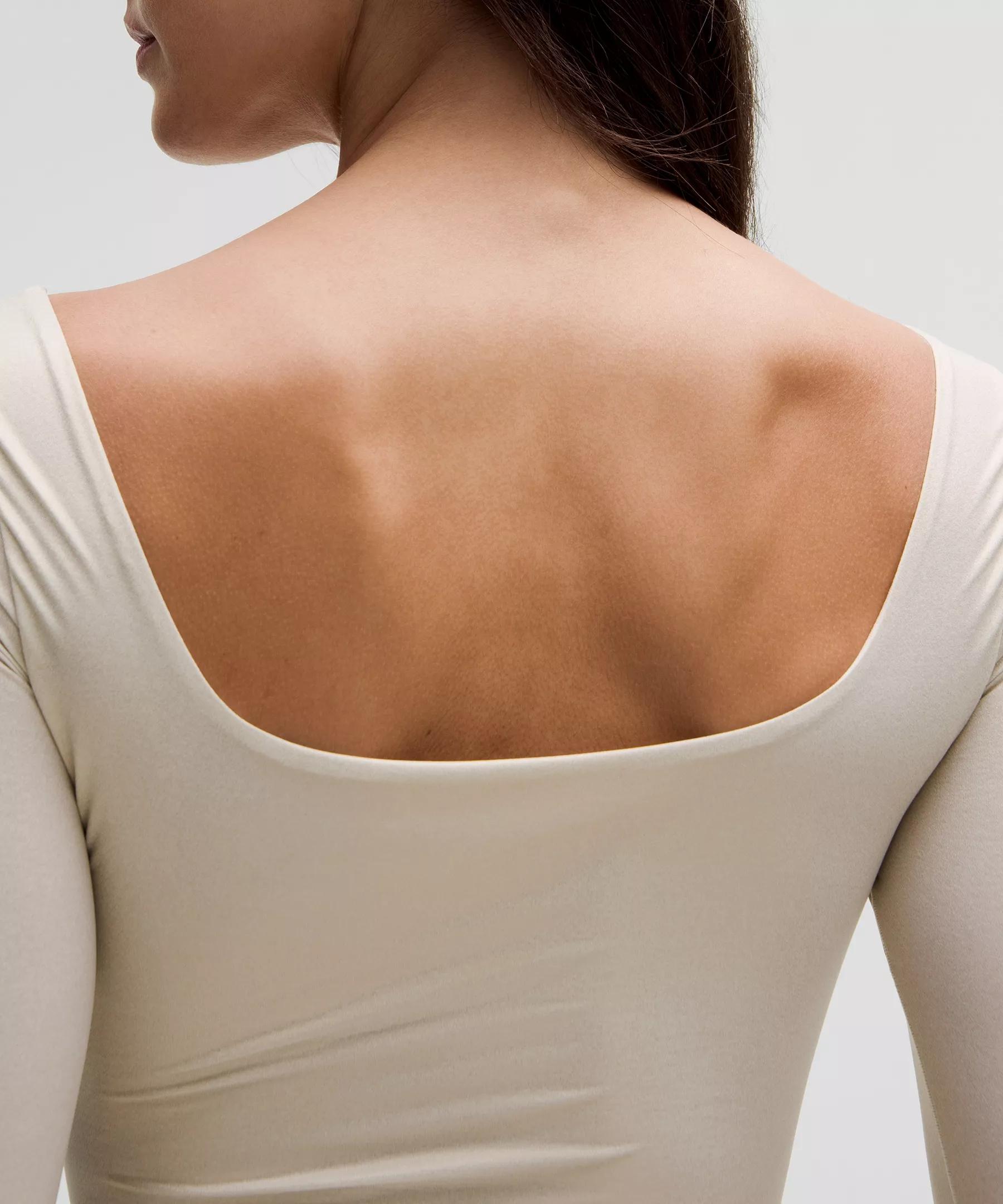 Wundermost Ultra-Soft Nulu Square-Neck Long-Sleeve Bodysuit *Shine Product Image