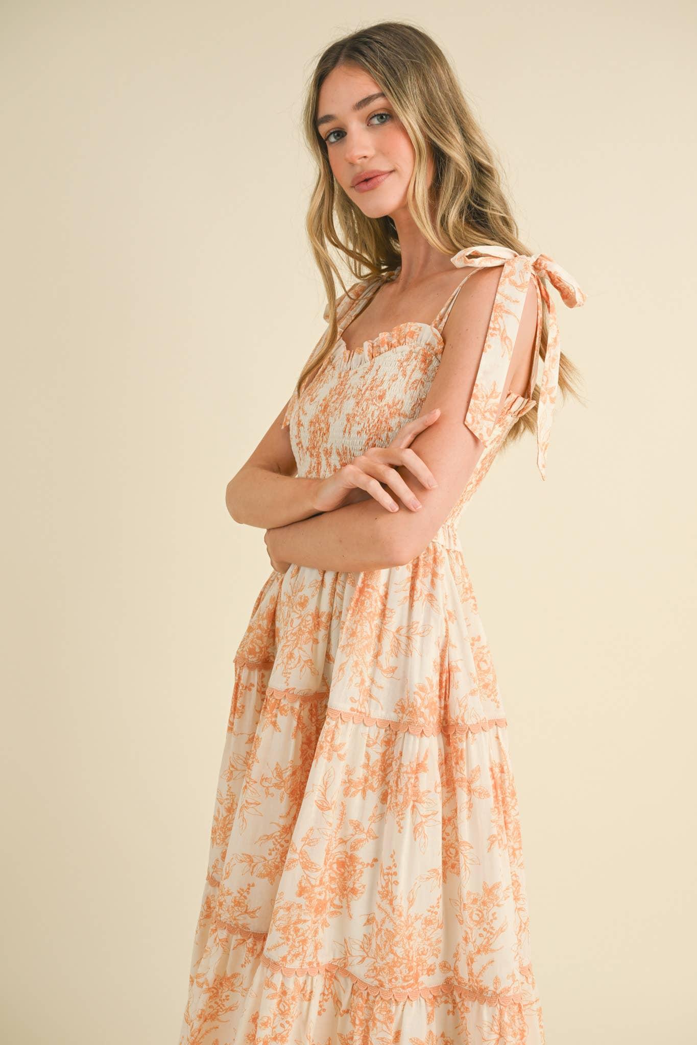Sunset Floral Midi Dress Product Image