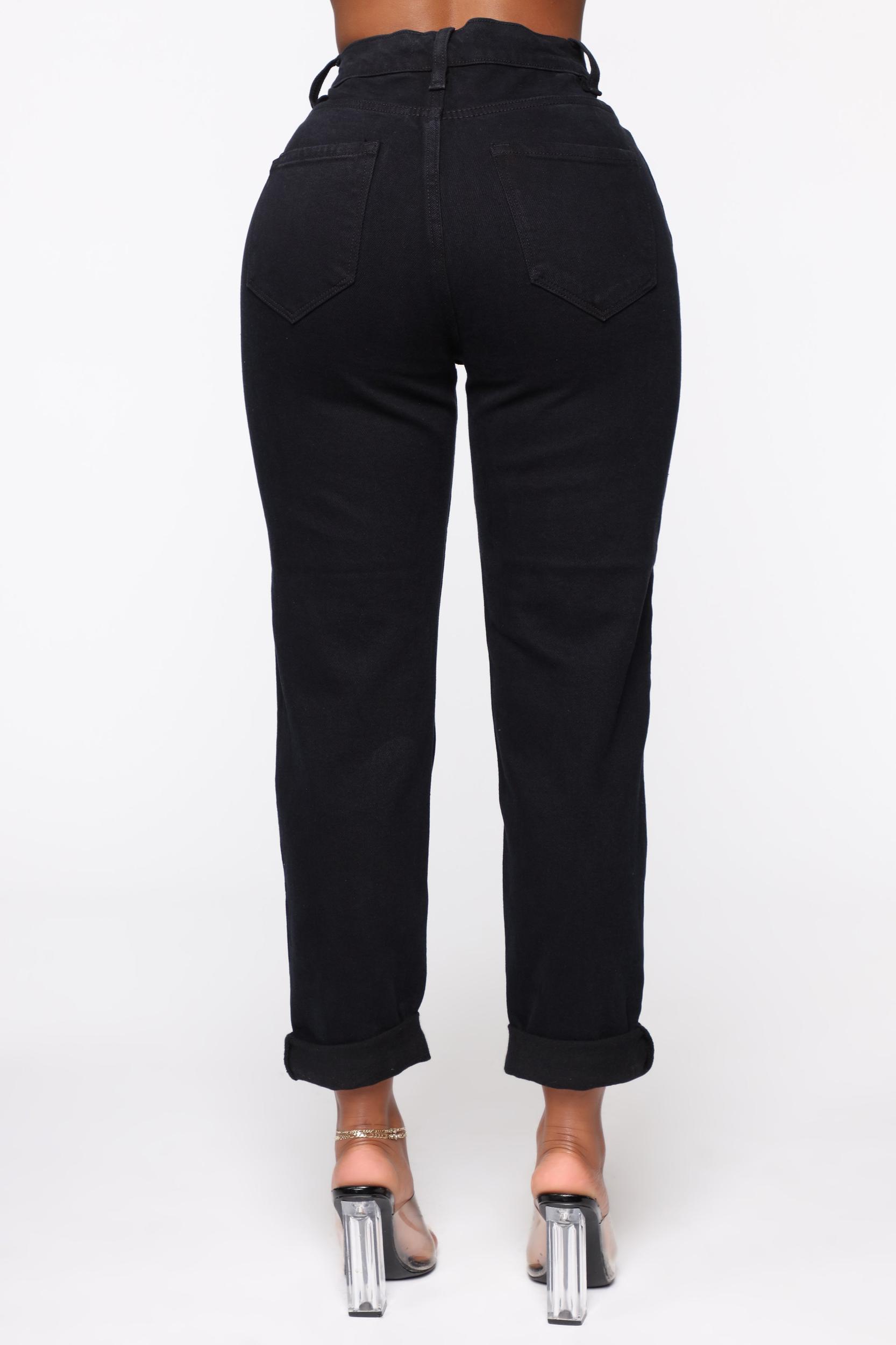 I Got It From My Mama Jeans - Black Product Image