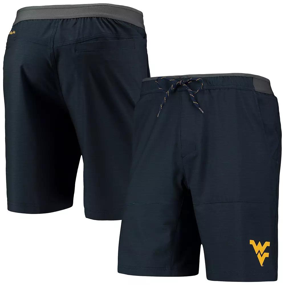Men's Columbia Navy West Virginia Mountaineers Twisted Creek Omni-Shield Shorts,  Product Image