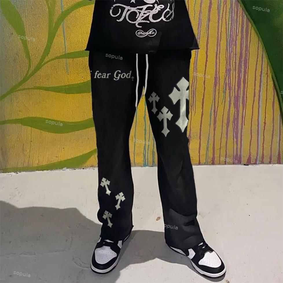 Men's I Fear God Cross Graphic Flared Sweatpants Product Image