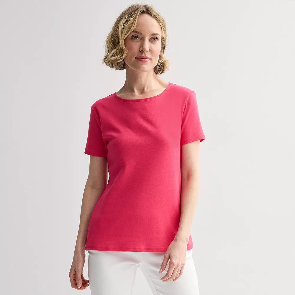 Women's Croft & Barrow® Essential Crewneck Tee,  Product Image