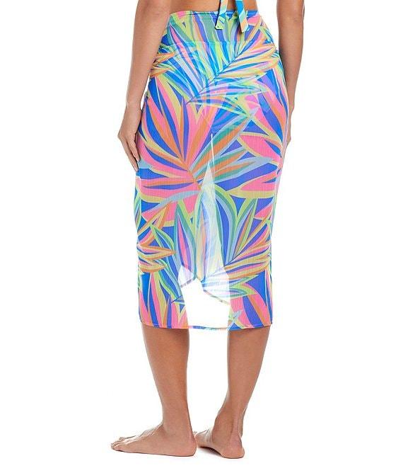 Bleu Rod Beattie On The Bright Side Printed Chiffon Pareo Swim Cover-Up Product Image