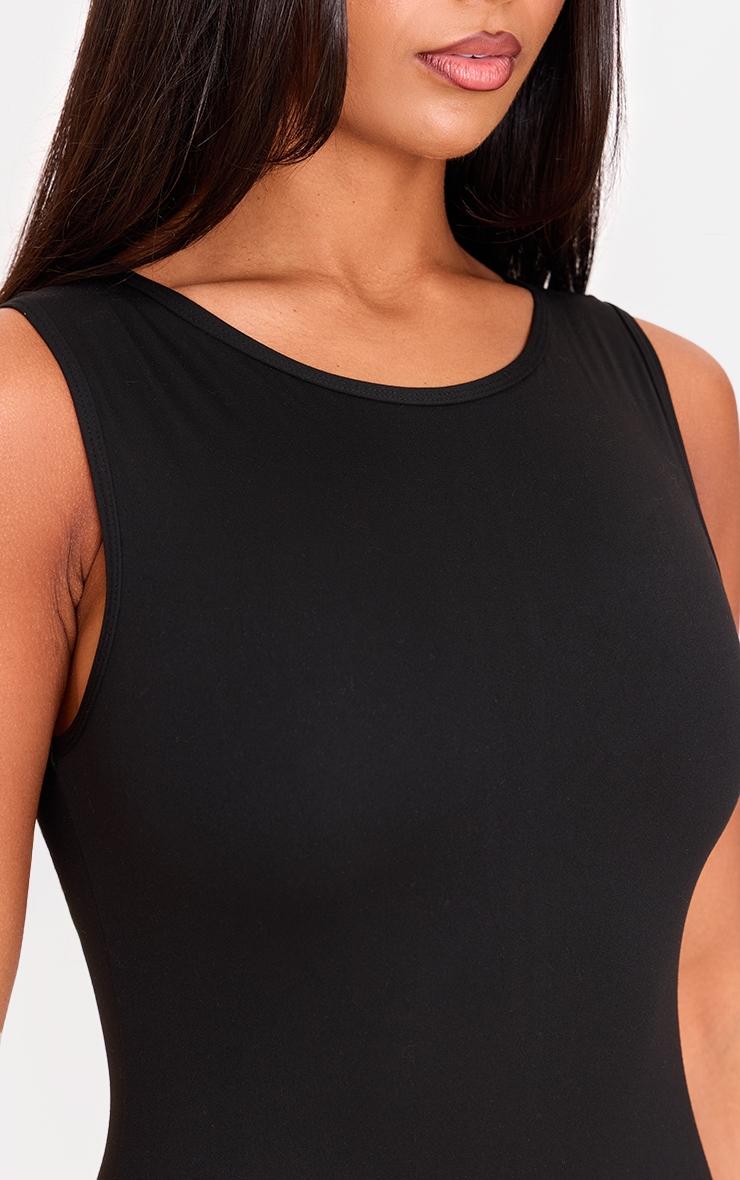 Deep Black Sculpt Sleeveless Racer Back Unitard Product Image