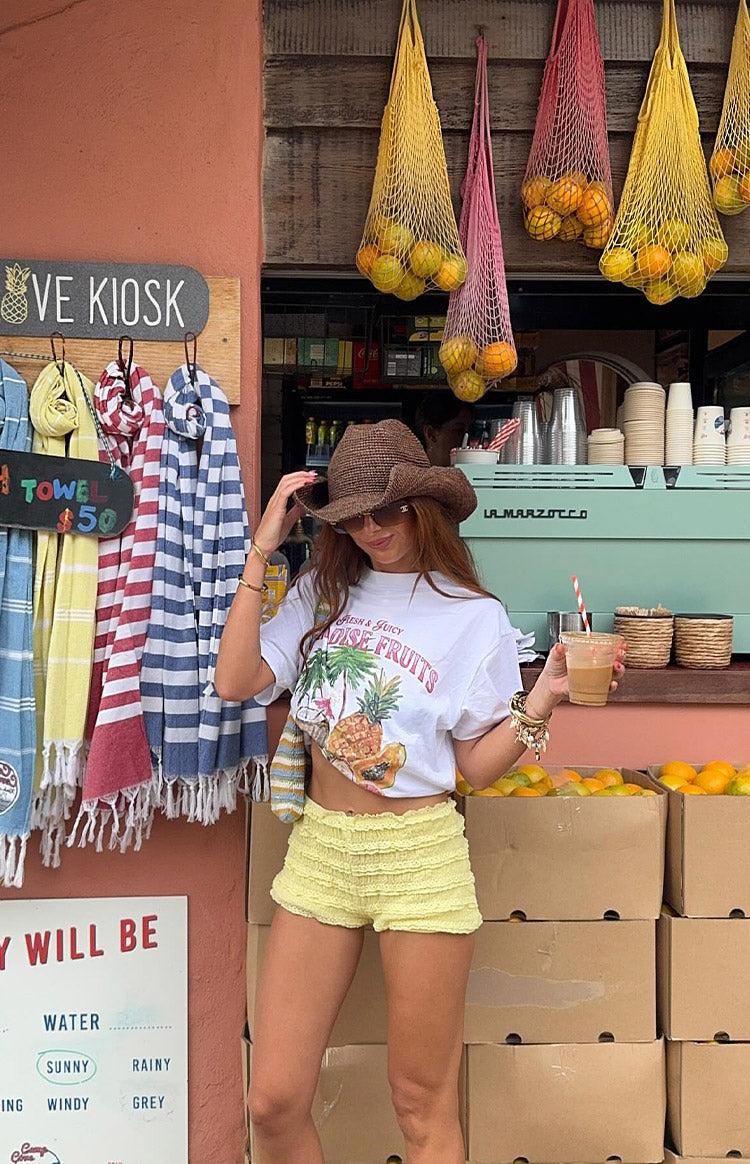 Leo Yellow Micro Shorts Girls Product Image