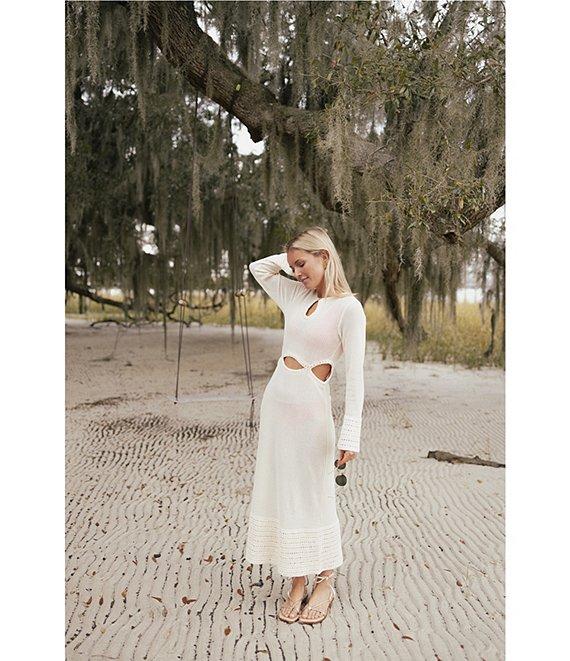 Antonio Melani x Style by Simkins Emily Long Sleeved Crochet Maxi Dress Swim Cover-Up Product Image