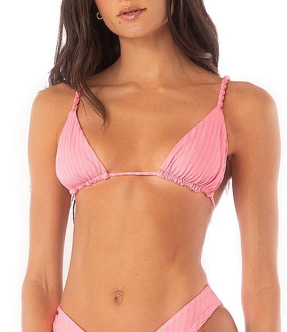 Maaji Valerya Taffy Pink Reversible High Leg Swim Bottom Product Image