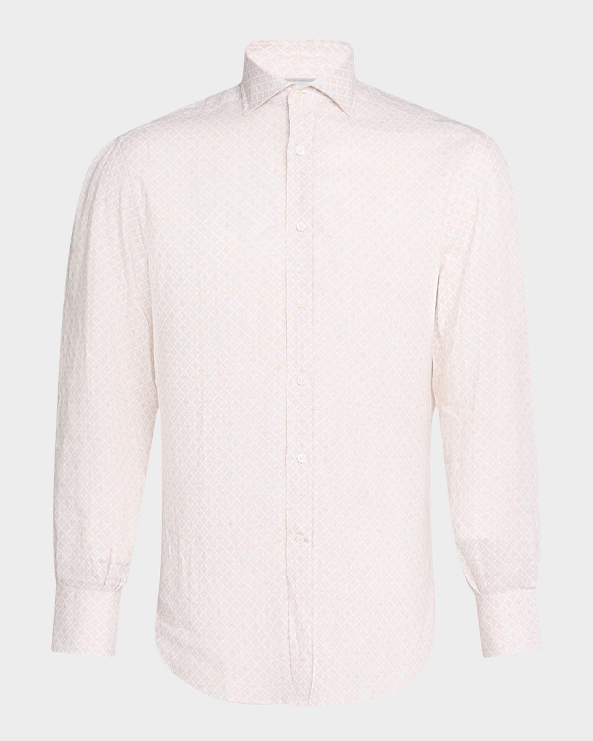 Men's Printed Linen Sport Shirt Product Image