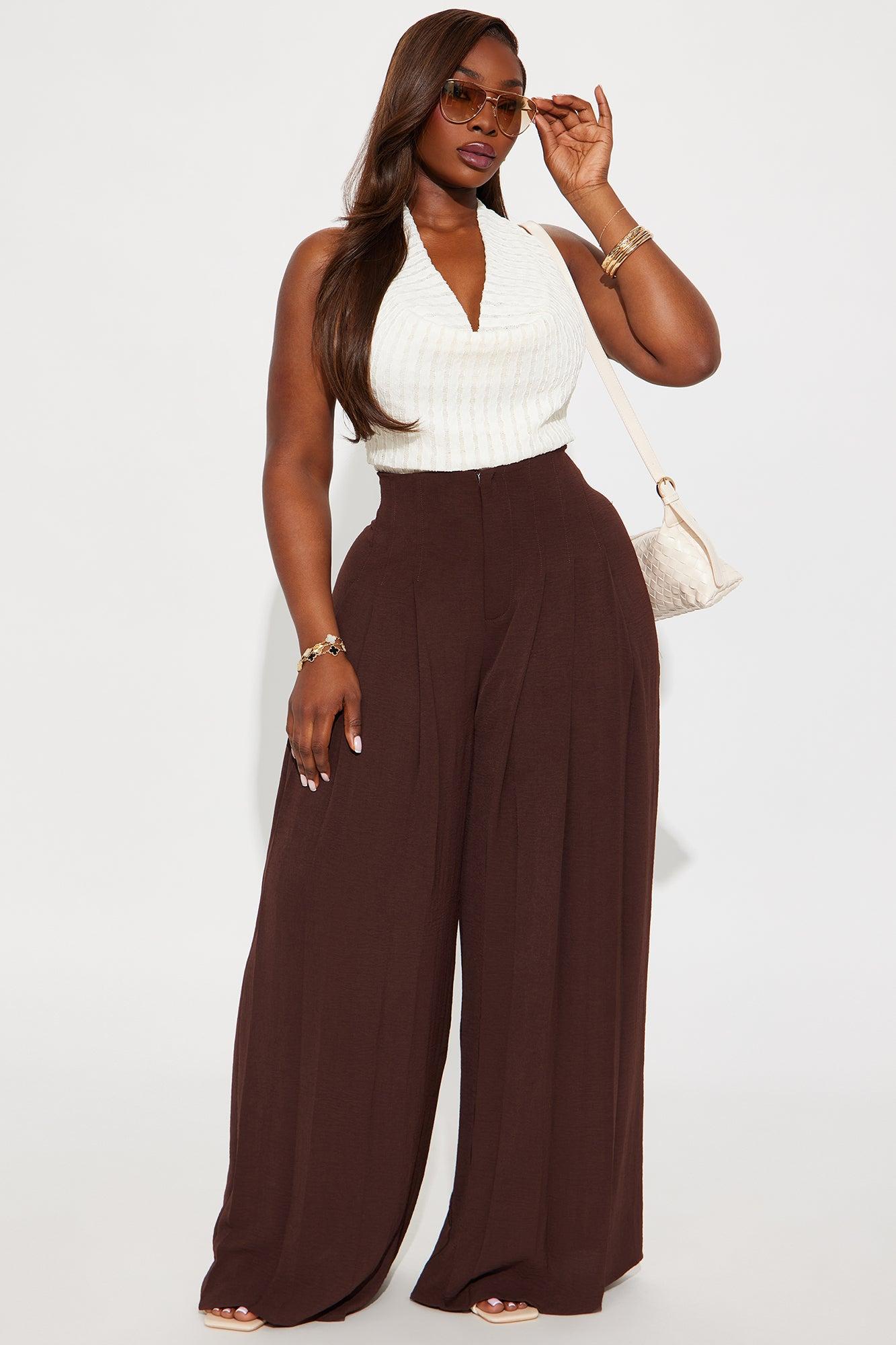 Daisy Cowl Neck Halter Bodysuit - Beige Female Product Image