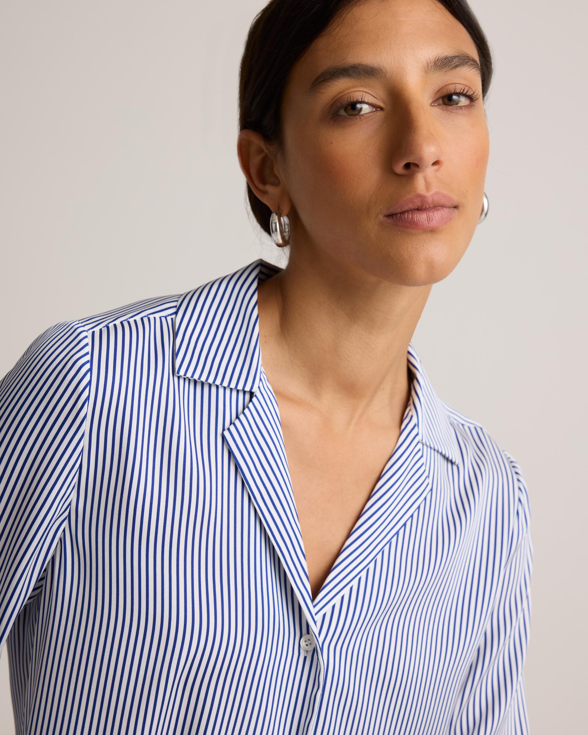 Quince | Women's Washable Stretch Silk Notch Collar Blouse Size XS Product Image