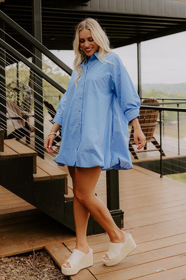Sunroom Social Button Down Mini Dress Product Image