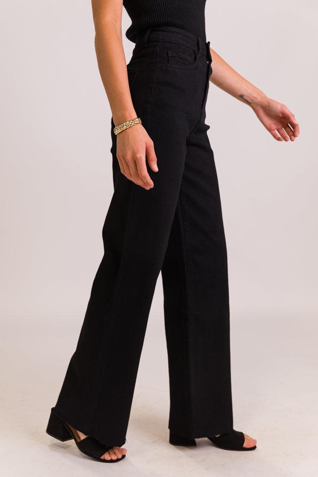 Kelsea Black Wash Wide Leg Tall Jeans FINAL SALE Product Image