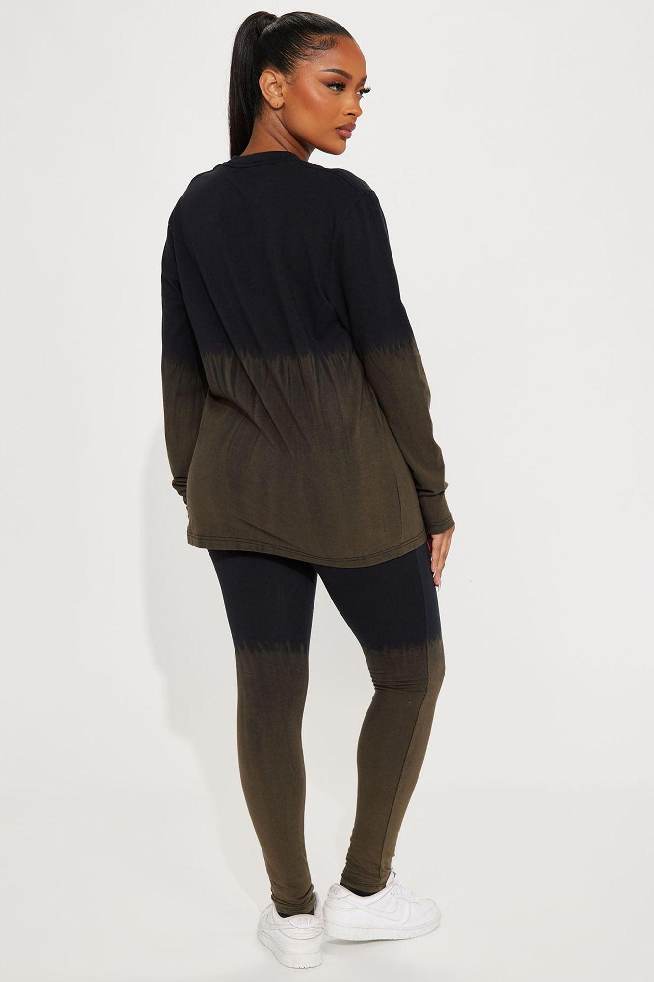 All About It Long Sleeve Legging Set - Black/combo Product Image