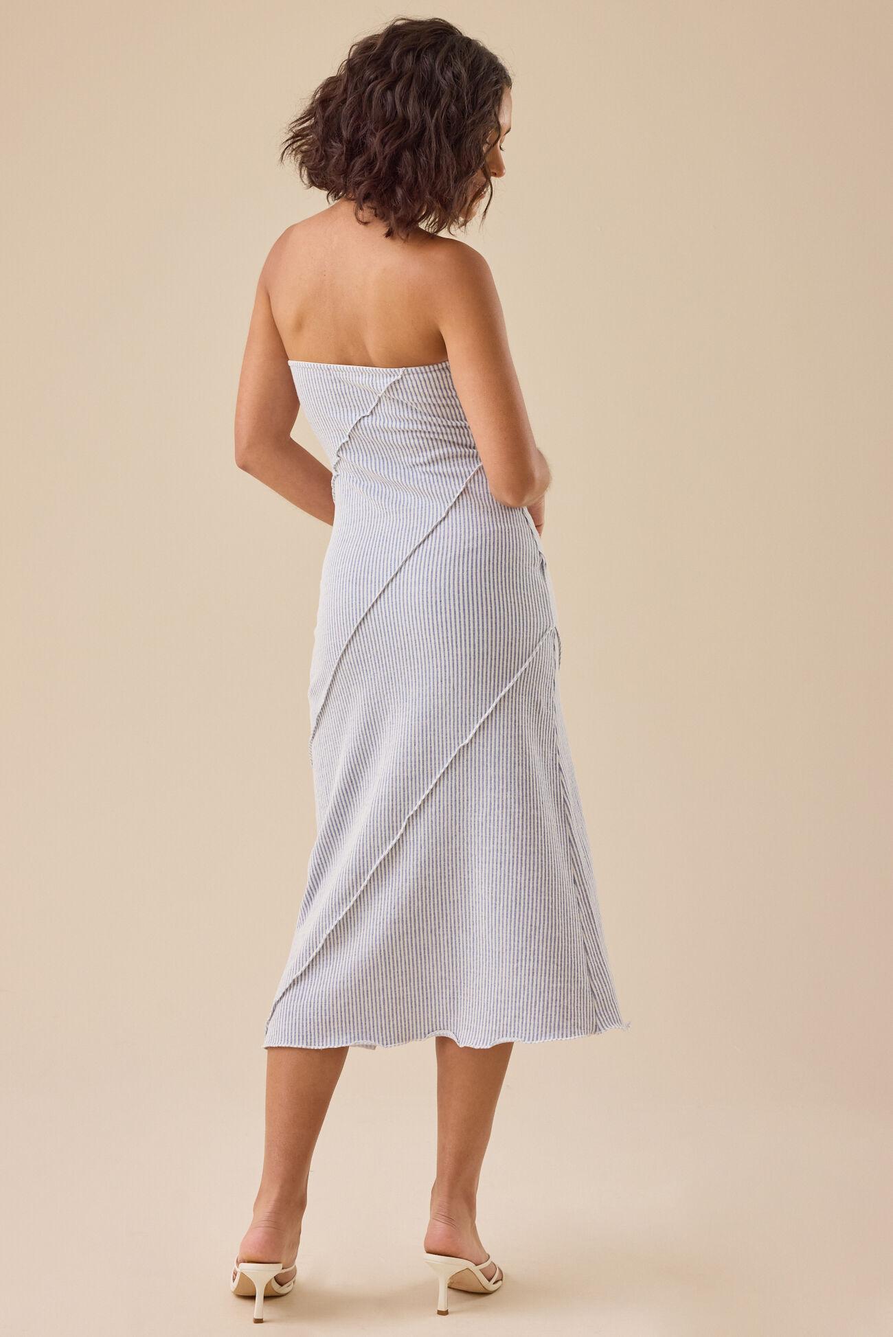 Emily Striped Midi Dress Product Image