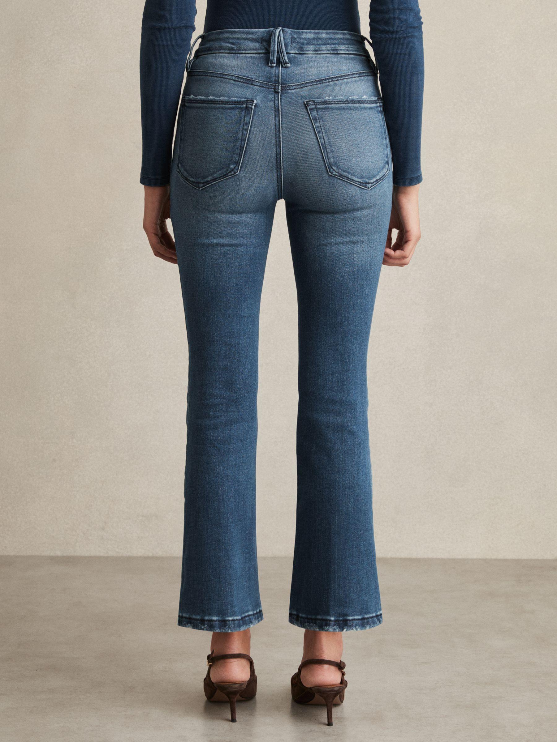 Good American Cropped Bootcut Jeans in Indigo Product Image