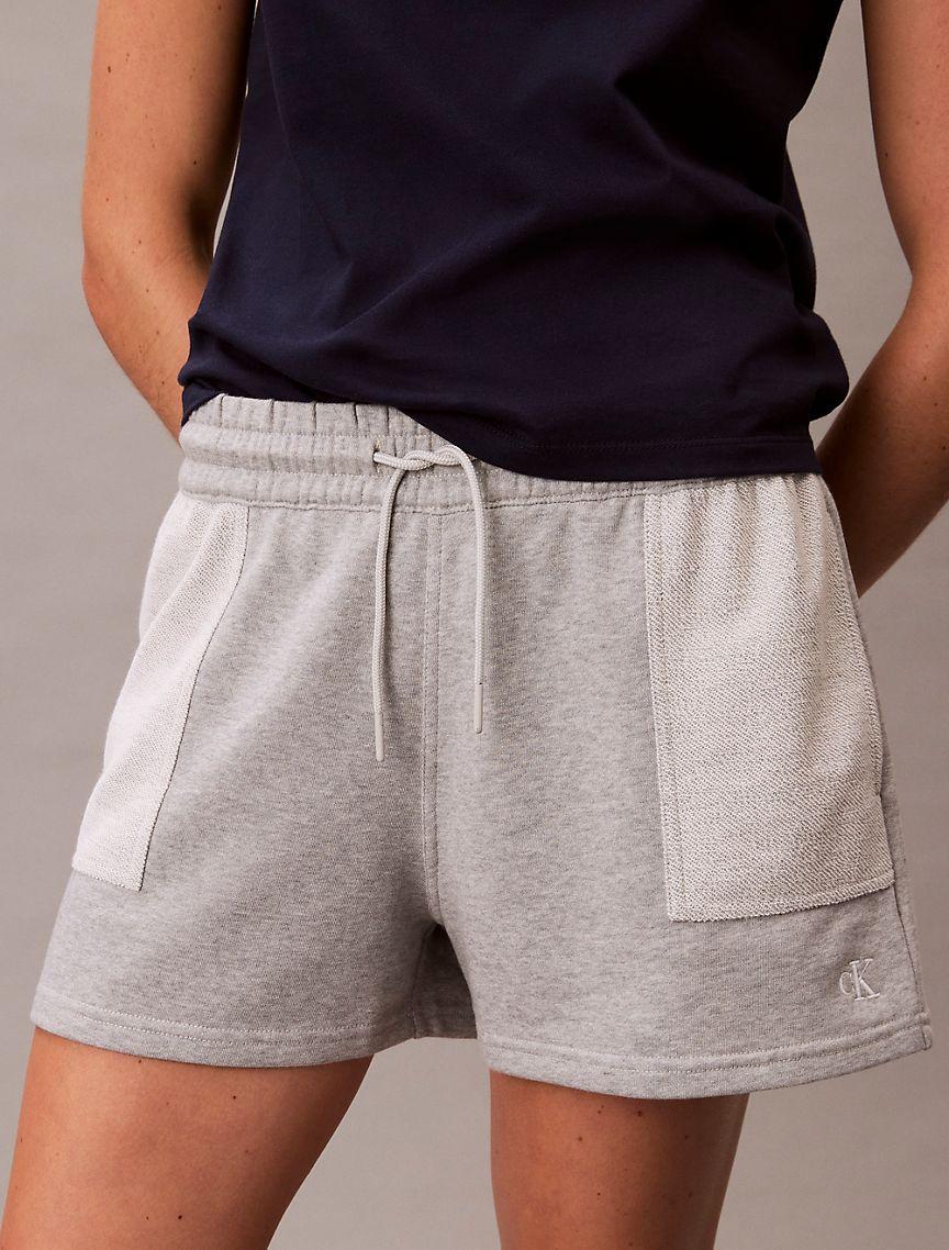 Calvin Klein Womens French Terry Shorts - Grey Product Image
