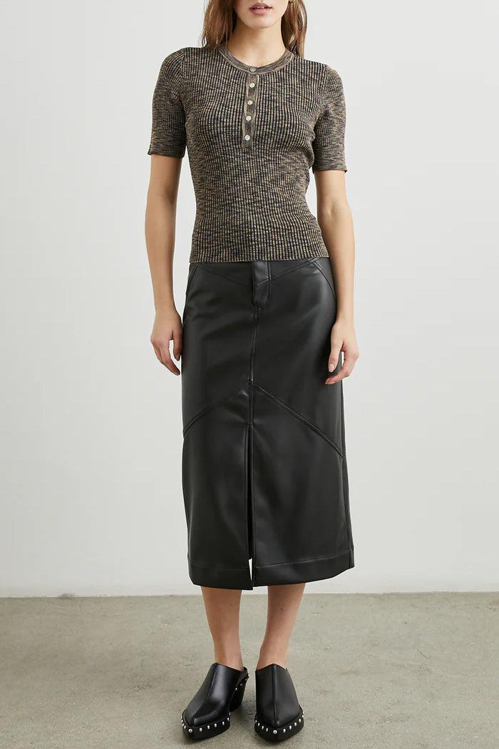 Jennifer Faux Leather Skirt Product Image
