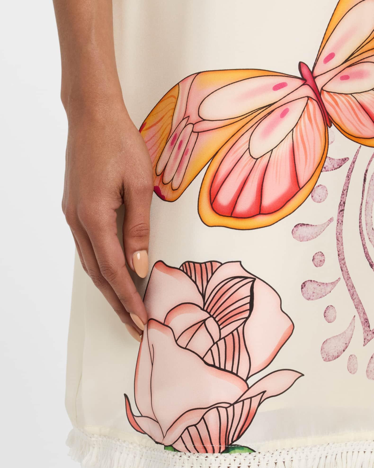 Daisee Fringed Floral-Print Mini Dress Product Image