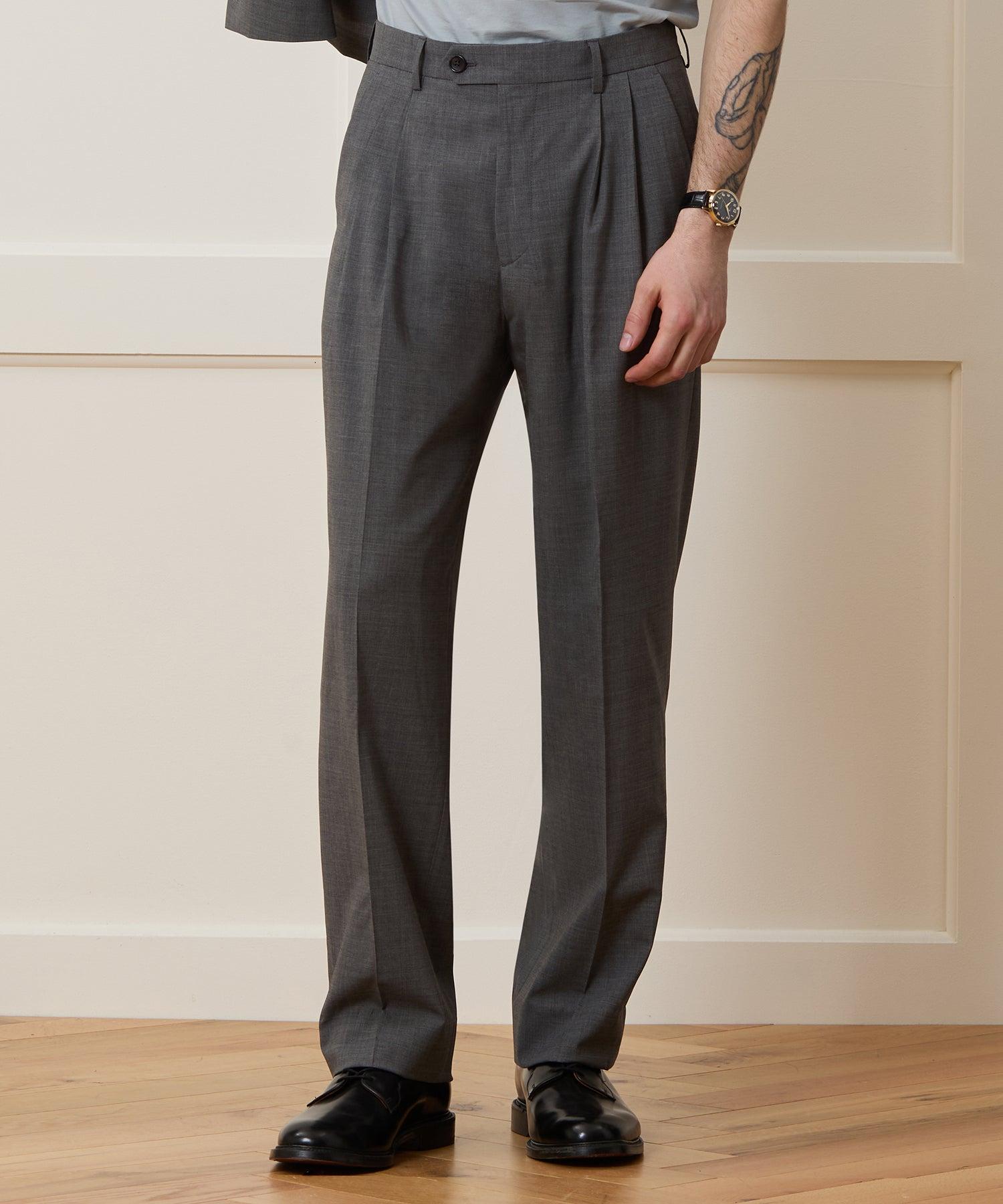 Plus Size Plain Button Detail Straight Leg Pants Women DarkBrown Office Straight Leg High Rise Office Pants BloomChic 10/M Product Image