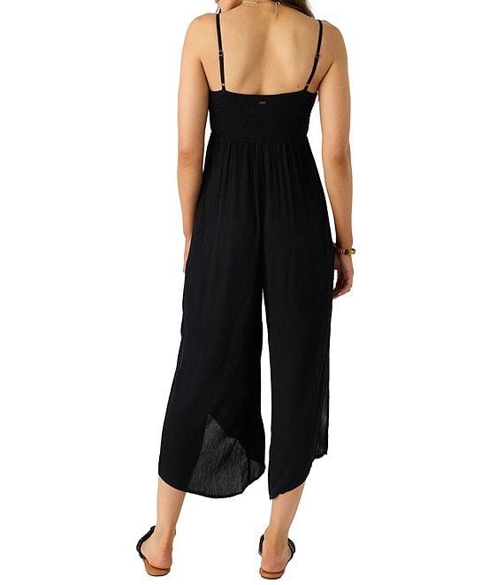 O'Neill Keiko Side Slit Wide Leg Smocked Back Jumpsuit Product Image