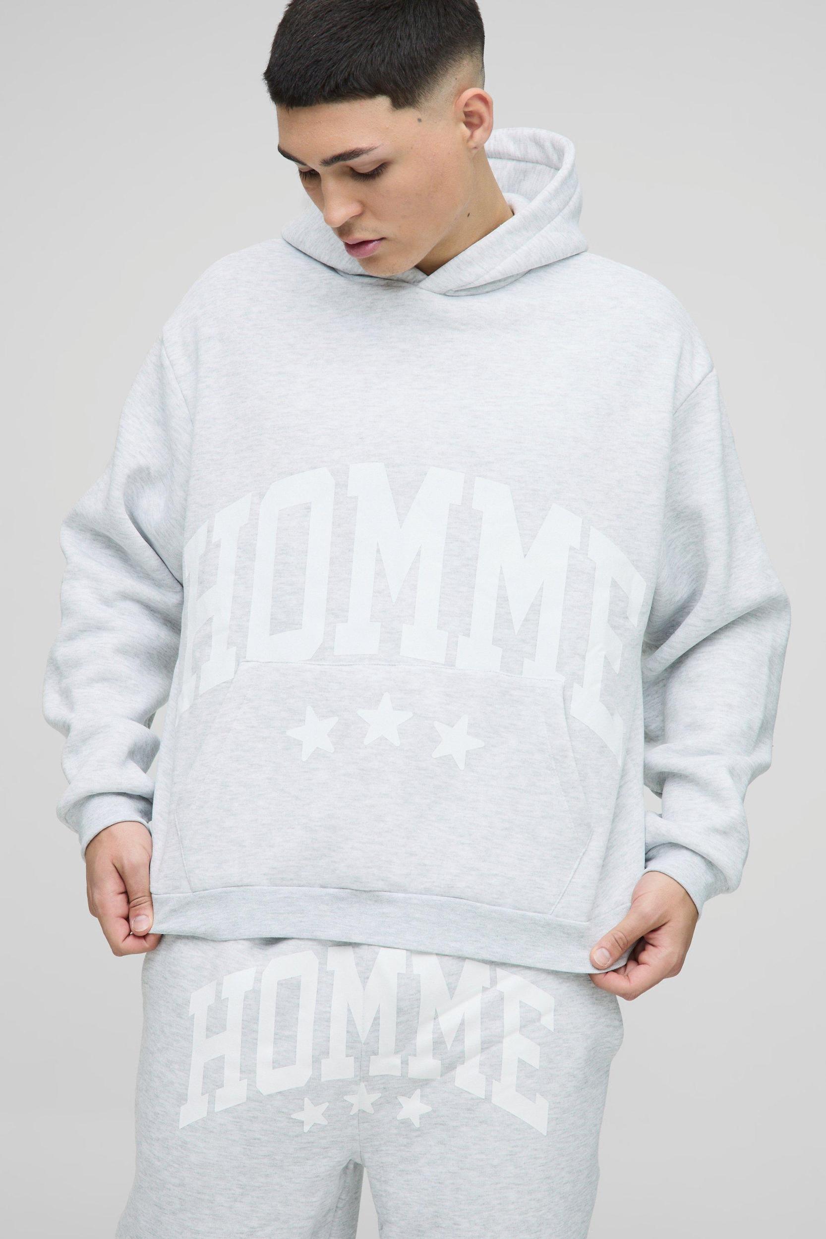 Oversized Boxy Homme Hooded Tracksuit | boohooMAN USA Product Image