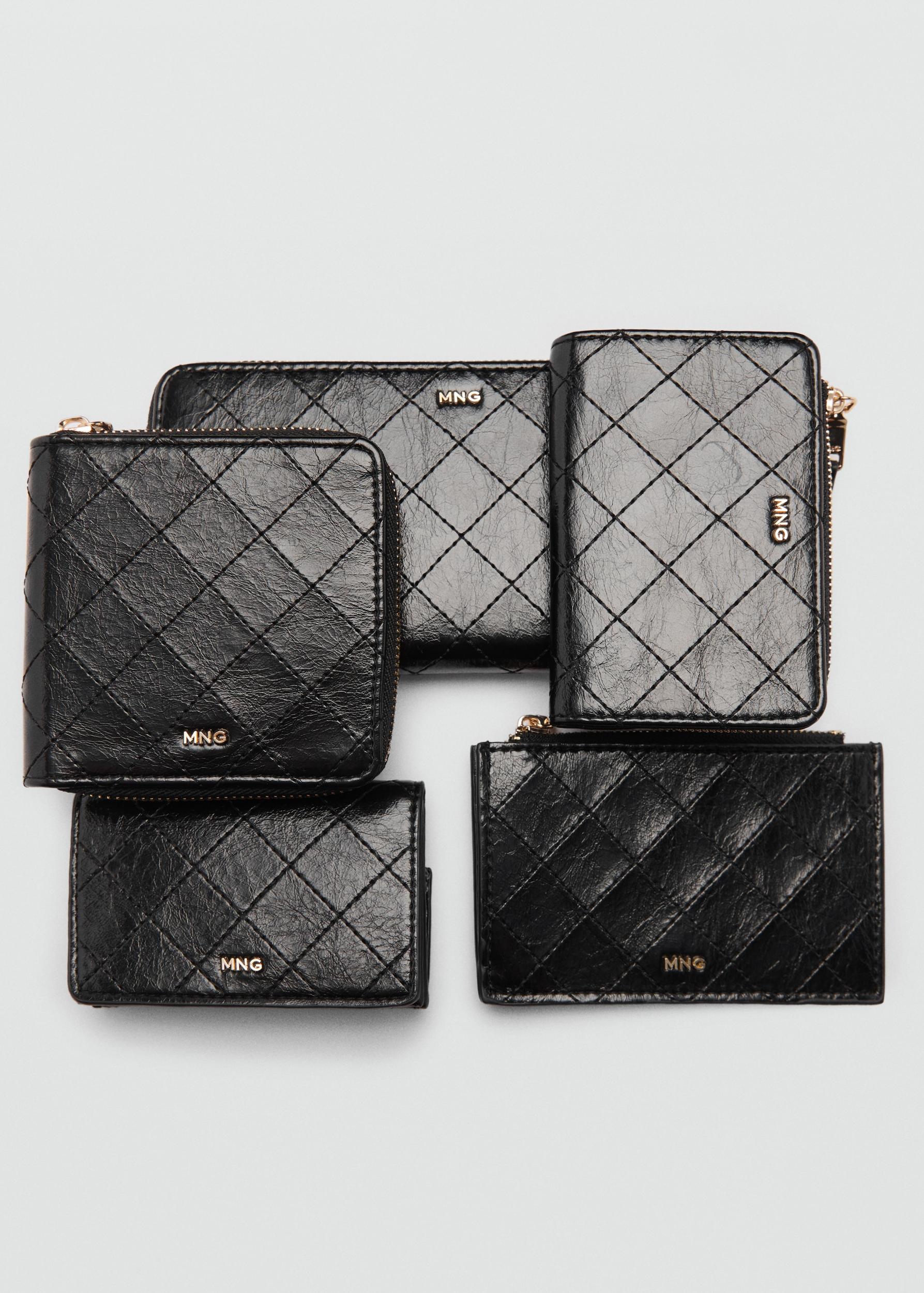 Wallet with decorative stitching - Women | MANGO USA Product Image
