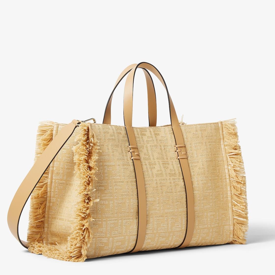 Summer ToteJacquard fabric bag with Raffia FF Product Image